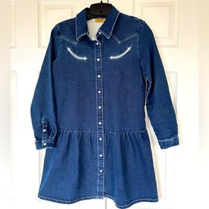 NWT Girls Wrangler Denim Dress